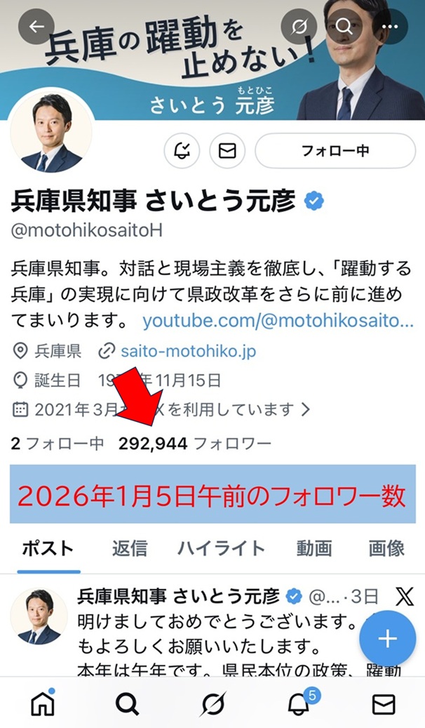 3月4日 「脱斎藤」速報 （ほぼ定点観測） 3月 3日からフォロワー数 55