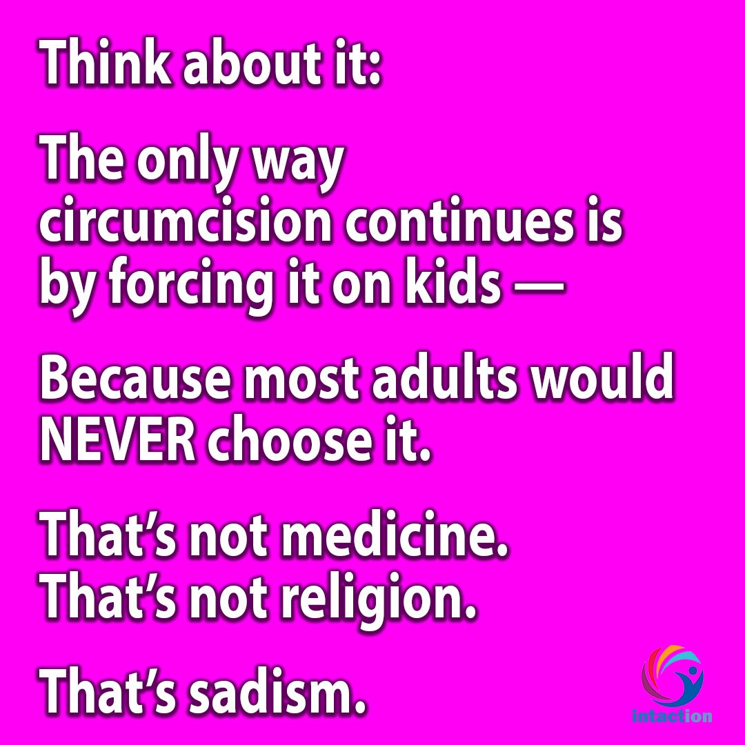 “To Find Out who rules over you, learn who you are not allowed to criticize”

Back from a 1 week ban.

I’ve been banned, imprisoned, and injured for criticizing child mutilators who violently hacked skin off my penis, and demand I show respect to/obey those who mutilate children.