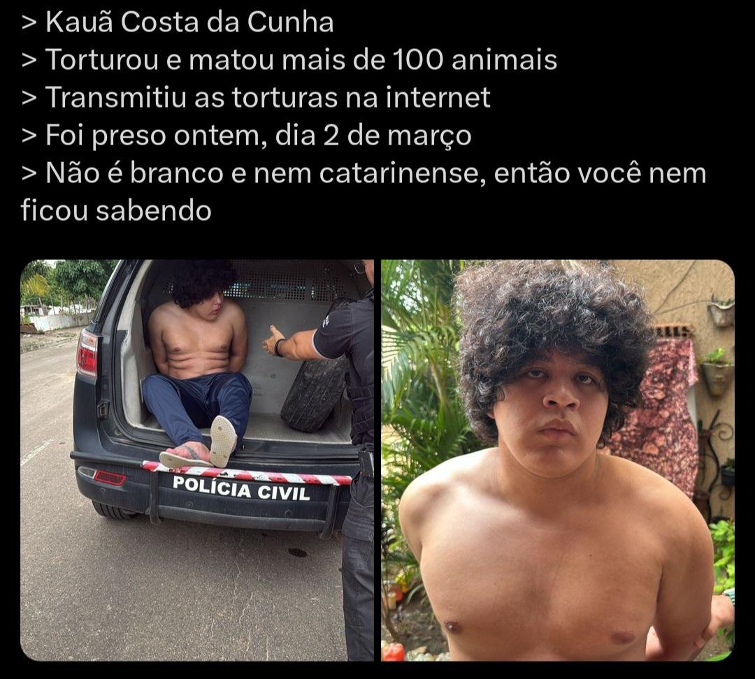 Esse DEMONIO foi preso ontem em fortaleza por TORTURAR e MATAR mais de 100 ANIMAIS.
metropoles.com/sao-paulo/pres…