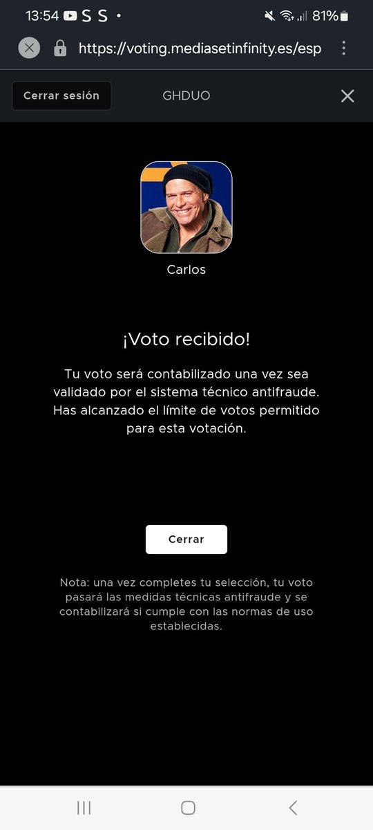Mi granito de arena. Carlos ganador #GHDúoGranFinal