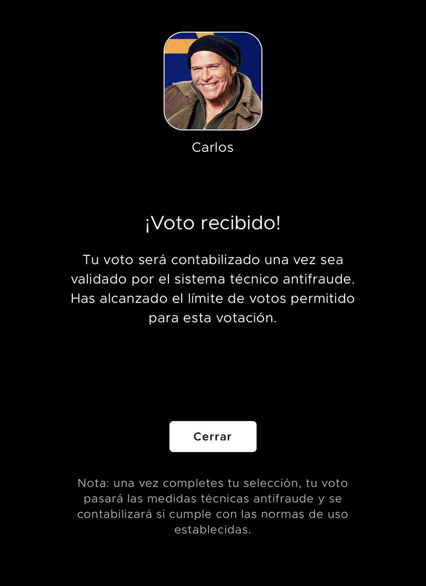 Luque1993's tweet photo. Una vez más! #CarlosGanador #GHDúoGranFinal https://t.co/sfCKzvvfp3
