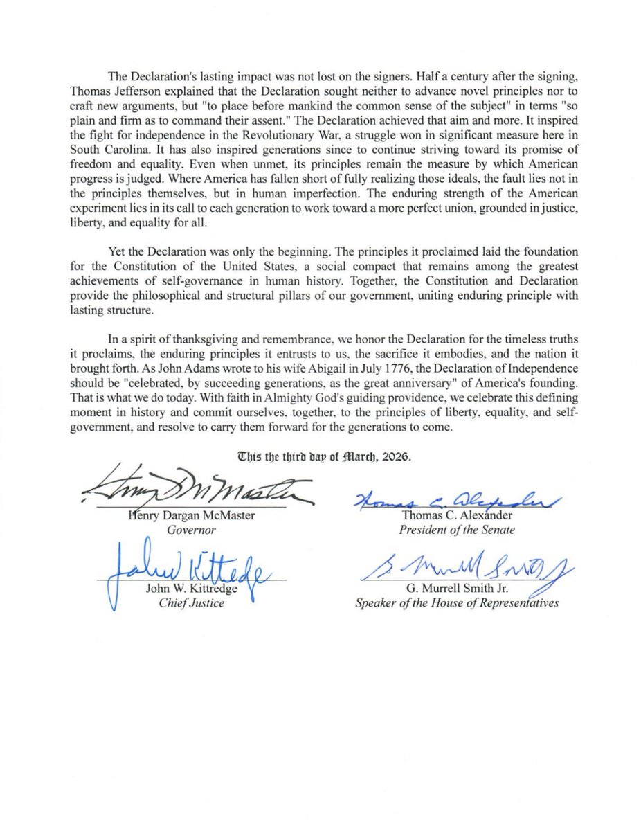 Gov. Henry McMaster tweet media