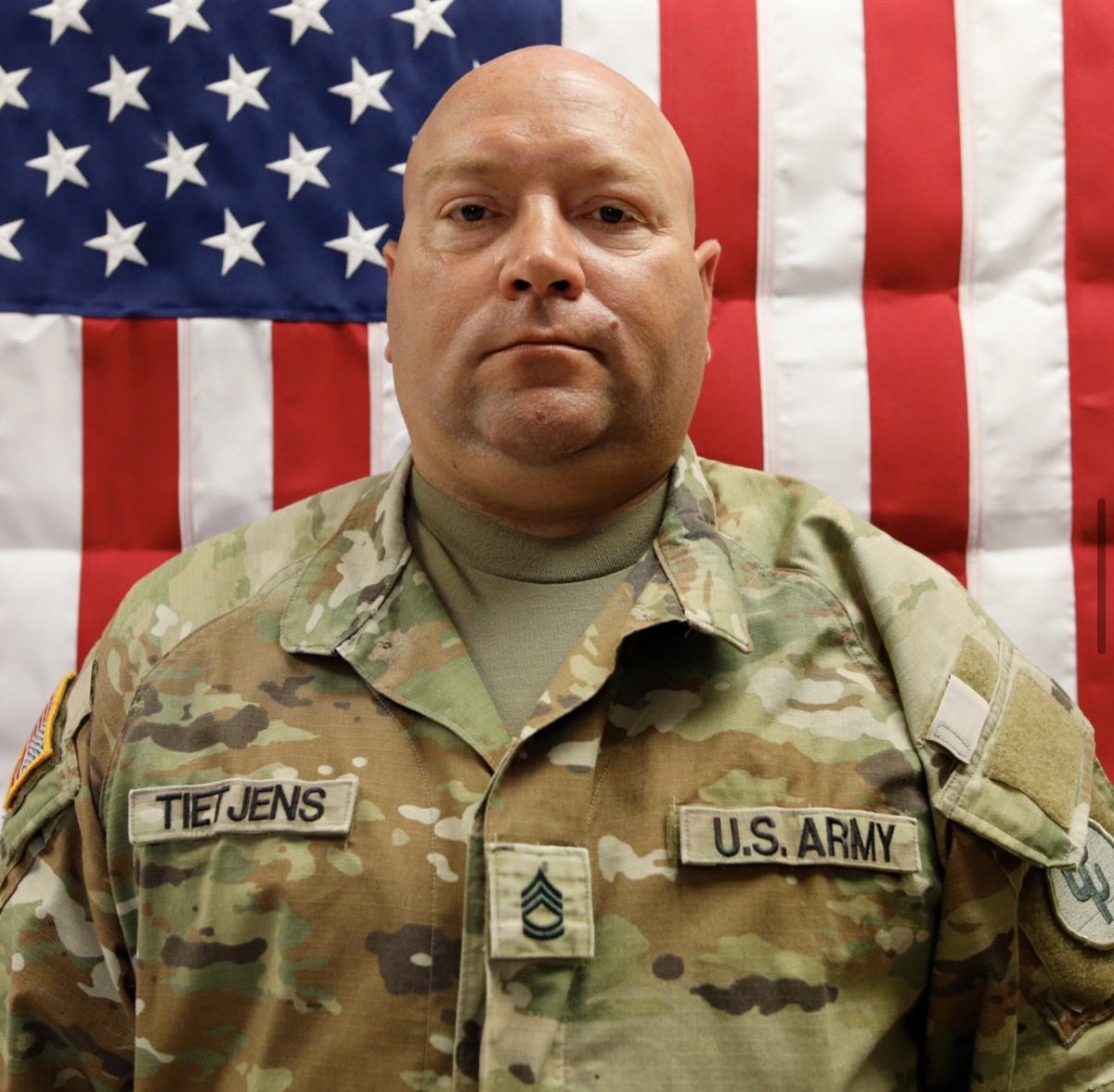 “Sgt. 1st Class Noah Tietjens, a resident of Bellevue, Nebraska, enlisted in the Army Reserve in 2006 as a 91B (Wheeled Vehicle Mechanic). He had two deployments to Kuwait in 2009 and 2019.
 
Tietjens’ awards and decorations include the Meritorious Service Medal, Army