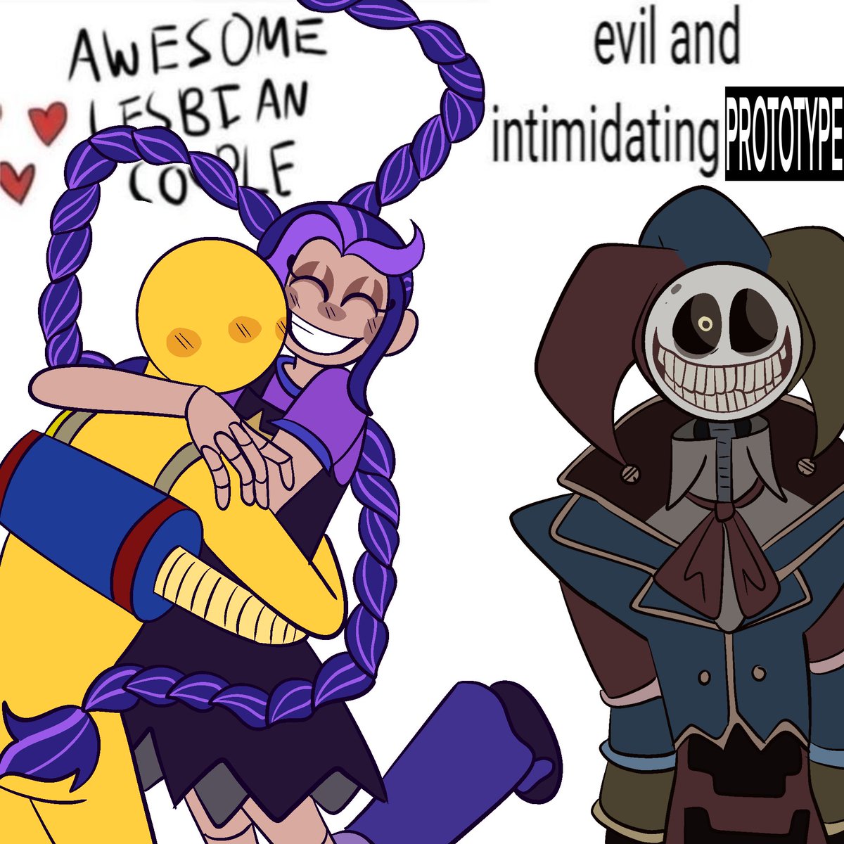 awesome #butcherbraids couple vs evil and intimidating #theprototype

additional tags: #PoppyPlaytimeChapter5 #poppyplaytime #ppttwt #prototype #butchbraids #lillylovebraids #PoppyPlaytimefanart