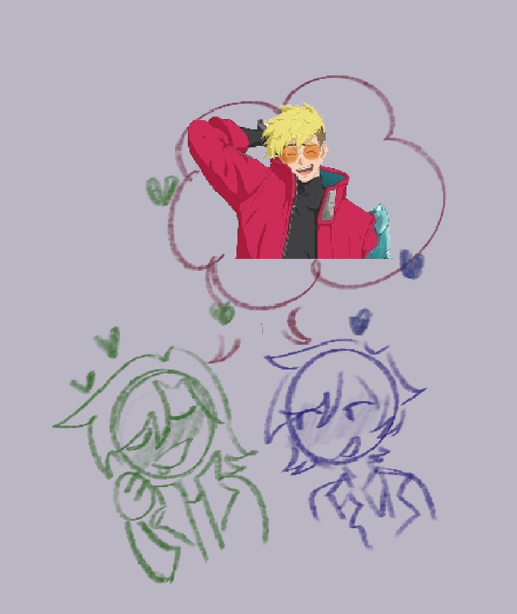 meowyrnn's tweet photo. Self indulgent trigun doodles!!!!

#vashwood and some #polygun. Oh and my yumeship, but ignore that https://t.co/m4wfSBycal