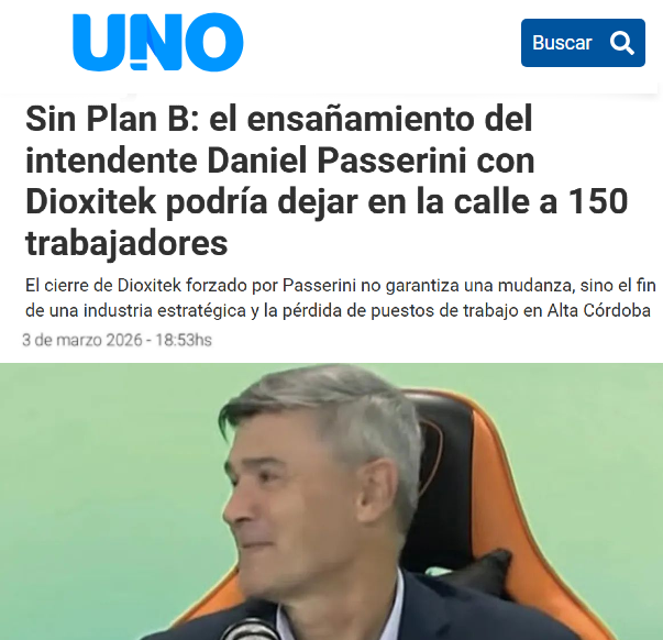 El hijo de puta de Passerini, Intendente de Córdoba no quiere darle la habilitación a Dioxitek, empresa clave para el desarrollo núclear del país

El tipo va a dejar a 150 trabajadores en la calle, ¿el motivo? Simplemente querer joder al gobierno nacional.