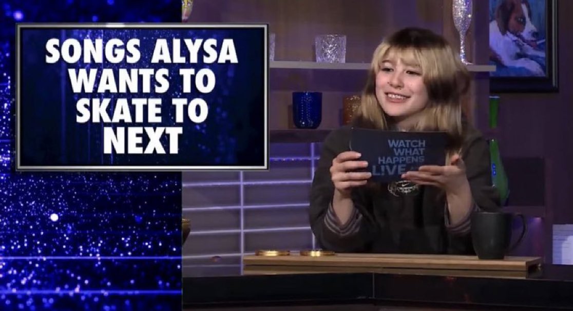 spirtedway's tweet photo. Alysa Liu reveals the 6 songs she wants to skate to next on @BravoWWHL:

• Capable of Love - PinkPantheress
• Star - Mitski
• Feel Special - TWICE 
• Swan Lake - Tchaikovsky
• CHIHIRO - Billie Eilish
• Fire In My Heart - Escape from New York https://t.co/BpcoylifDM