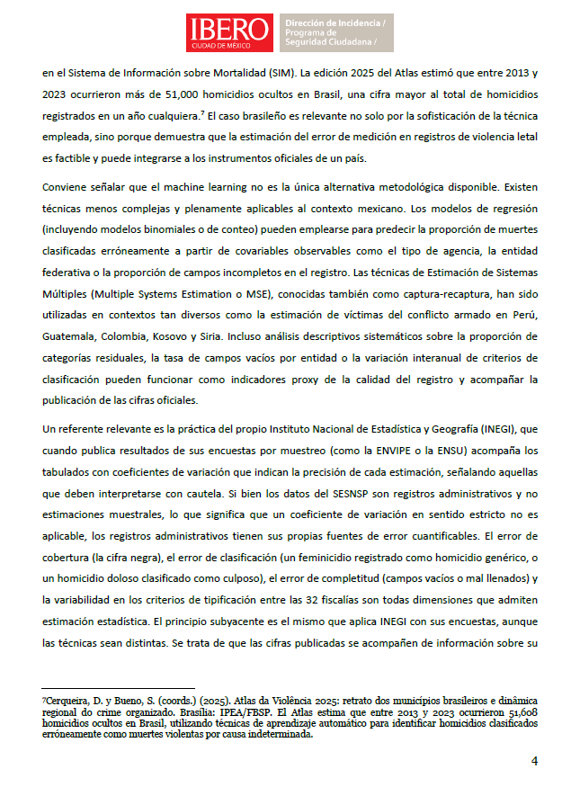 1⃣

Derivado de la sesión convocada por el <a href="/SESNSP/">SESNSP</a> realizada el pasado 27 de febrero en las instalaciones del Centro de Investigación y Docencia Económicas, el <a href="/PSC_IBERO/">Programa de Seguridad Ciudadana IBERO</a> <a href="/IBERO_mx/">IBERO CDMX</a> da a conocer la siguiente opinión técnica.