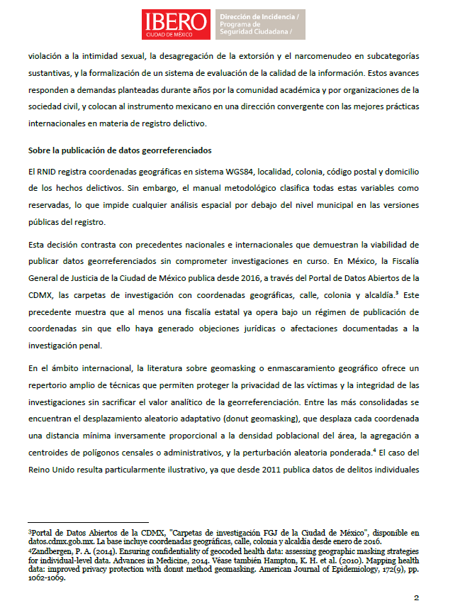 ErnestoLPV's tweet photo. 1⃣

Derivado de la sesión convocada por el @SESNSP realizada el pasado 27 de febrero en las instalaciones del Centro de Investigación y Docencia Económicas, el @PSC_IBERO @IBERO_mx da a conocer la siguiente opinión técnica. https://t.co/xOjtewFjw3