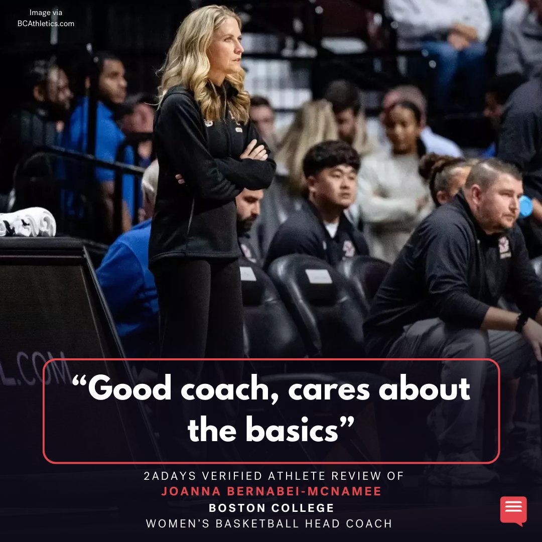 2aDays_Ratings's tweet image. After eight seasons leading @bc_wbb, it was announced this week that Head Coach Joanna Bernabei-McNamee would not be receiving a contract extension. Bernabei-McNamee has a 100% recommendation rating on #2aDays with athletes noting that she's accessible, direct and cool. See her