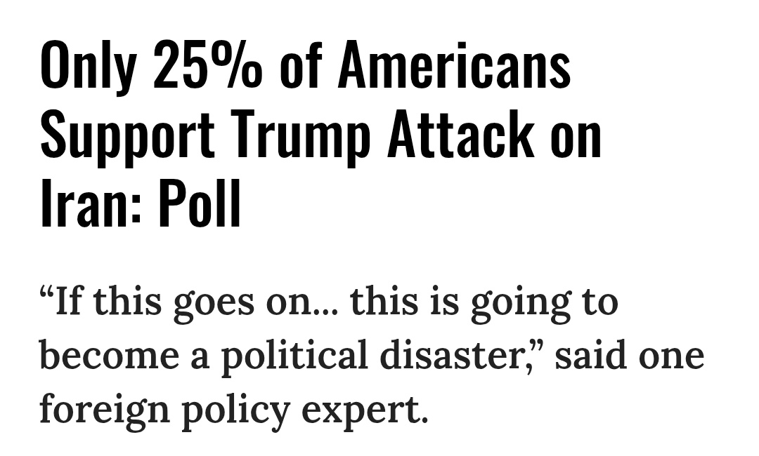 Solo el 25% de los estadounidenses apoyan la guerra en Irán, pero los patriotas españoles nos quieren convencer de que nos vamos a quedar solos si defendemos que no usen nuestras bases

Hay que ser ridículo