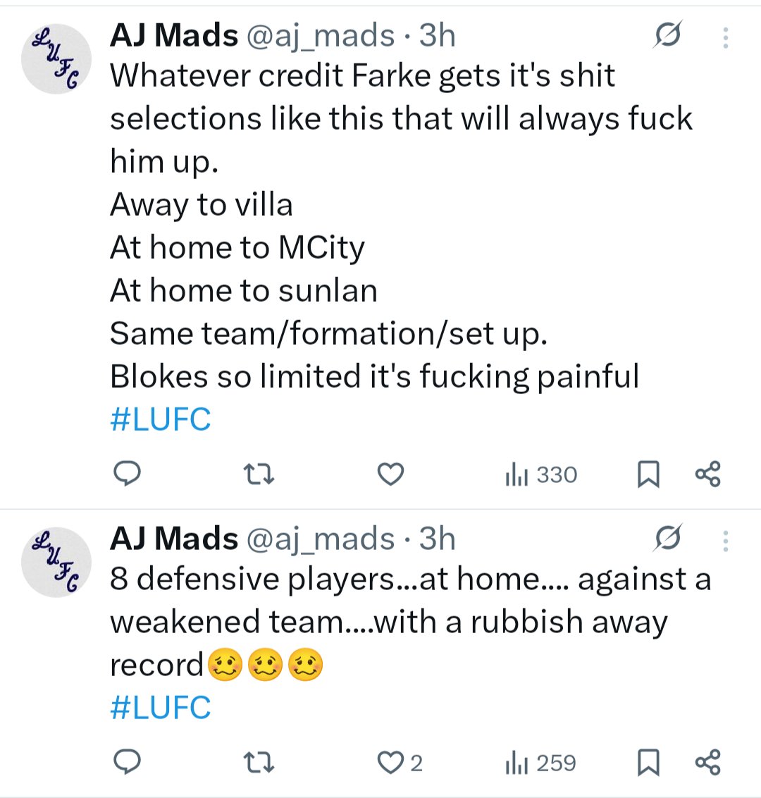 Don't care about timekeeping.
Don't care about "sportsmanship"
This is why we lost 👇🏻
#lufc