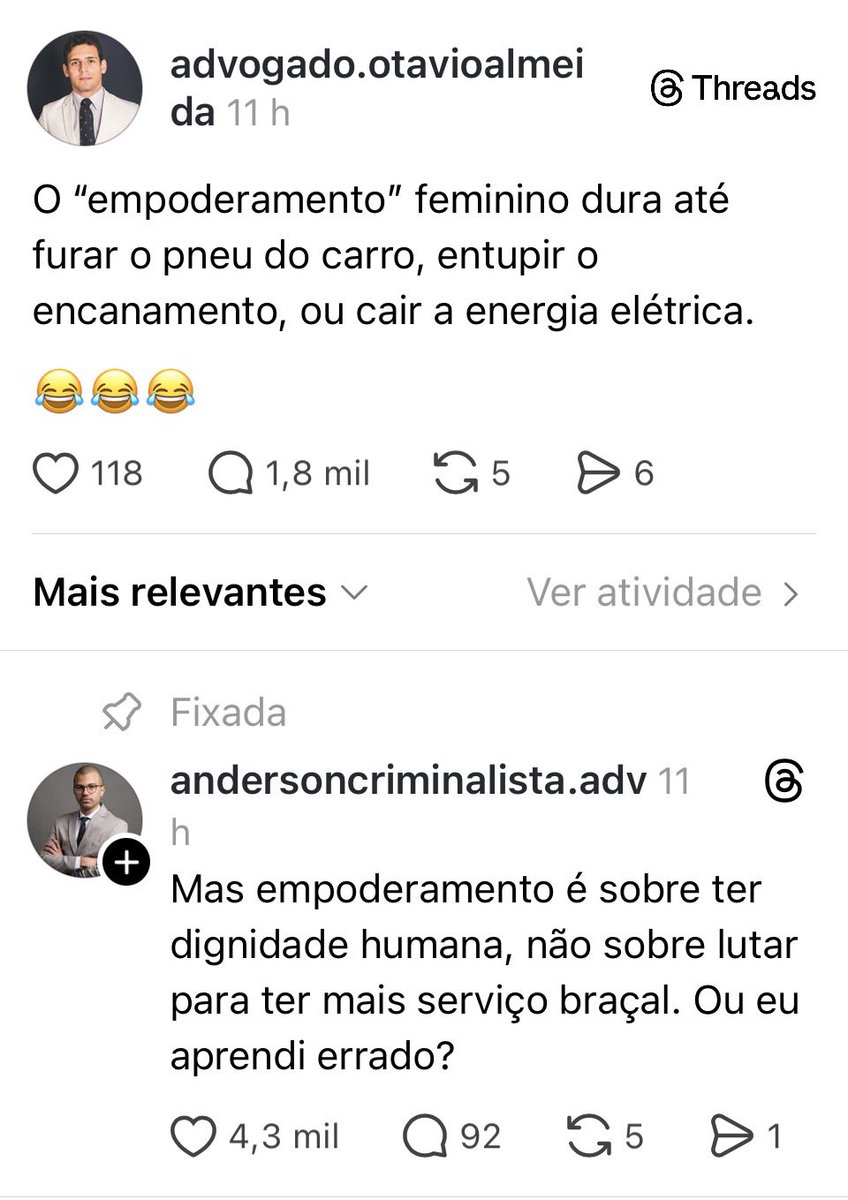 SRivoltril's tweet photo. Ahhh, o famoso “homi escroto”.

Espécie abundante. Anda em bando, se alimenta de ego inflado e costuma achar que opinião é diploma. Vive repetindo “nem todo homem”, mas curiosamente nunca é ele que chama os amigos pra responsabilidade.
Pra cada homi escroto que late, sempre tem um Anderson da vida que age. E no fim das contas, quem faz barulho demais normalmente é vazio por dentro.