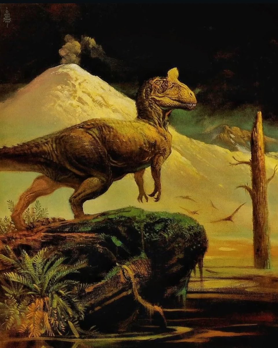 William Stout´s Cryolophosaurus is one of the most Aura-filled Paleoart Ilustrations ever done