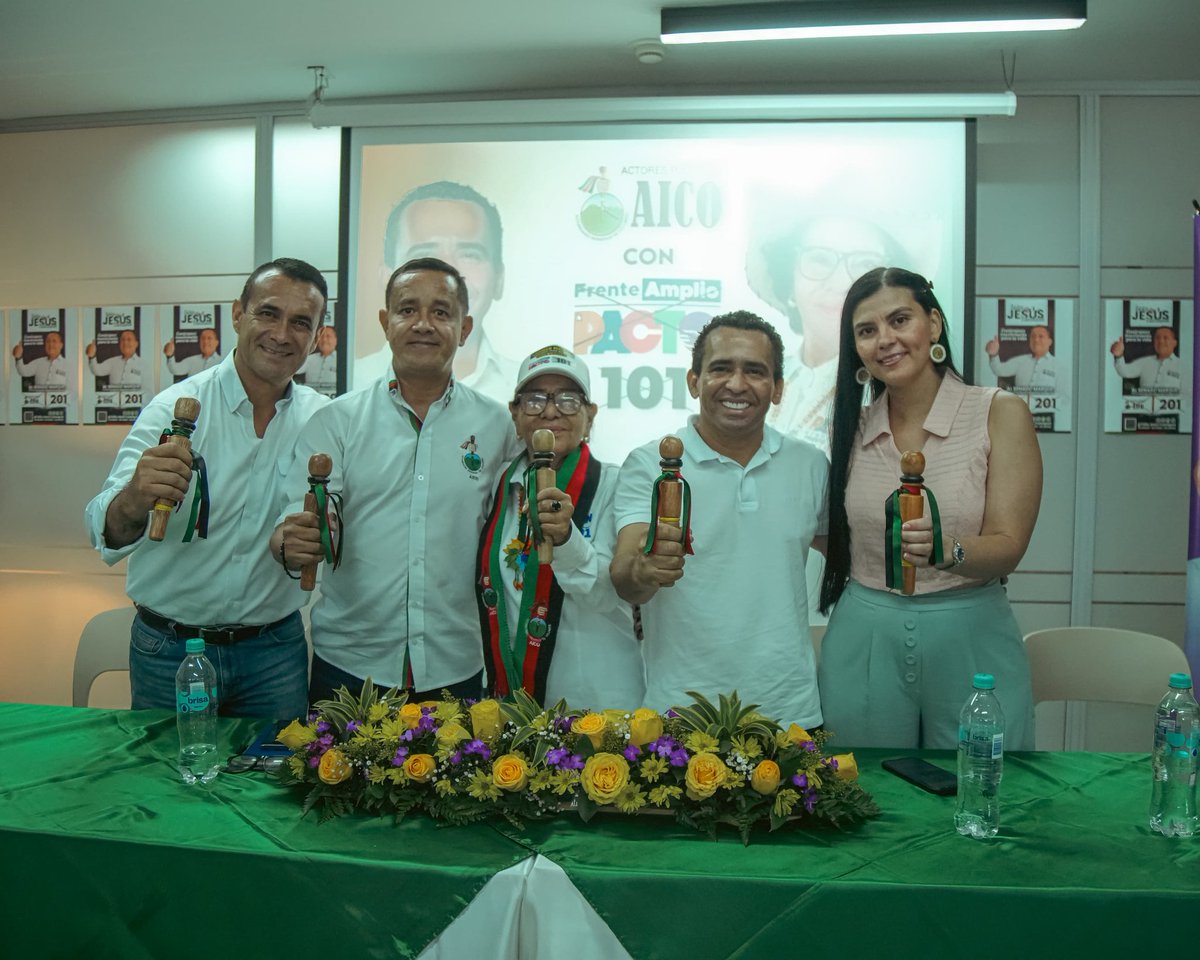 La candidatura del Frente Amplio Pacto 101 sigue creciendo. A este proyecto se suman importantes actores políticos de AICO, como el exconcejal David Barbosa, y líderes como Fernando Moreno y Lina Malaver.

Nos unen principios ideológicos como la defensa del medio ambiente,