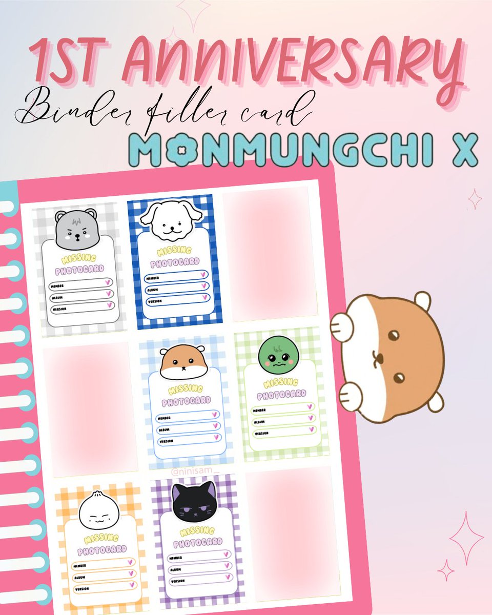 ninisam_'s tweet photo. 🩷1ST ANNIVERSARY🩷
SPECIAL GIFT FOR MONBEBE/AROHA 🎁

One year of creating templates ✨
A surprise for you all: Roroha &amp; Monmungchi Binder Filler Cards
Thank u for the support 🤍

🔗https://t.co/gpvrSal8Vk

#ASTRO #아스트로 #MONSTAX #몬스타엑스 #ROROHA #몬뭉치엑스 #MONMUNGCHIX https://t.co/gpftnm2oep