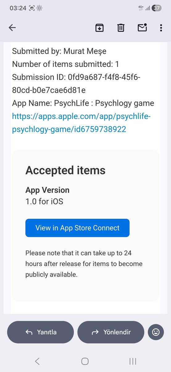 App storea tekte uygulama kabul ettirmenin haklı gururu✅️