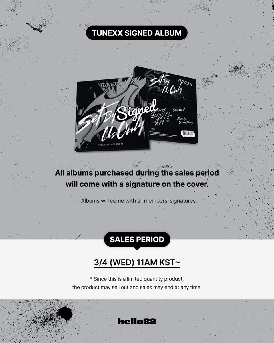🚨] SIGNED ALBUM ✍ TUNEXX - 1ST MINI ALBUM : SET BY US ONLY