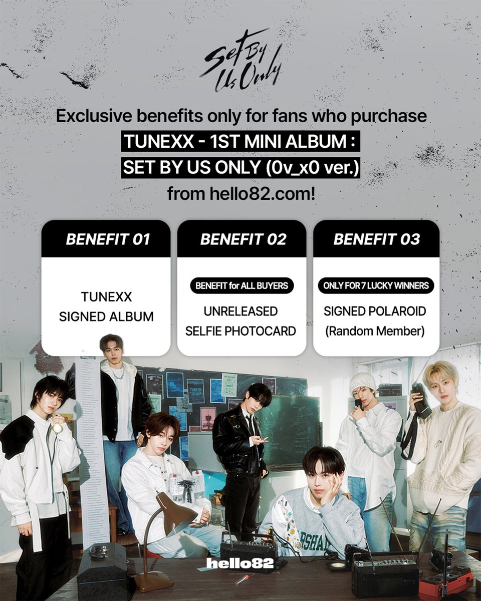 🚨] SIGNED ALBUM ✍ TUNEXX - 1ST MINI ALBUM : SET BY US ONLY