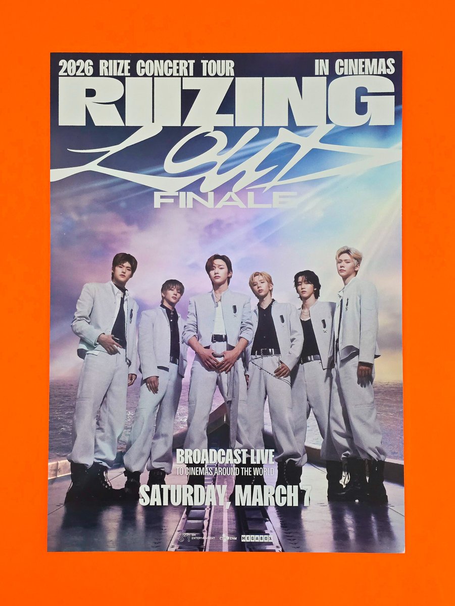 극장에서 큰 화면, 풍부한 사운드로 만나는 #라이즈 콘서트 🧡

<2026 RIIZE CONCERT TOUR [RIIZING LOUD] FINALE IN CINEMAS>
관람 혜택 실물 공개💌

📍 상영 일정: 03/07 (토) 18:00
✅ 관람 시 홀로그램 A3 포스터 전원 증정
✅ 팝콘(L) 구매 시 'RIIZING LOUD FINALE IN CINEMAS' 팝콘통 증정