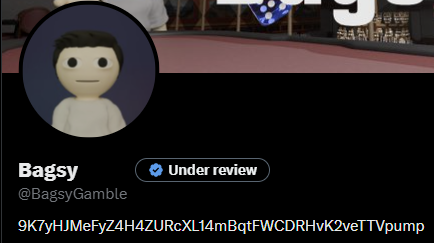 BagsyGamble's tweet photo. X verification is still pending.

$BAGSY X community coming as soon as we get verified.

until then, tune in to the https://t.co/NzfVsrtQco stream 👇

https://t.co/pUYz8DOnCk https://t.co/r7RYIvLJzy