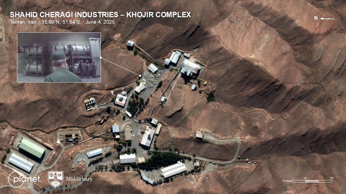 sam_lair's tweet photo. Shahid Cheragi is where those fuel tanks seen at Iranian liquid propellant bases are filled. Here is a photo from before the 12-Day War of the site. https://t.co/1280yTKDO5