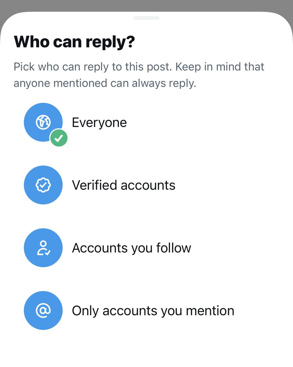 X is working on redesigning the post audience and reply control menus ...