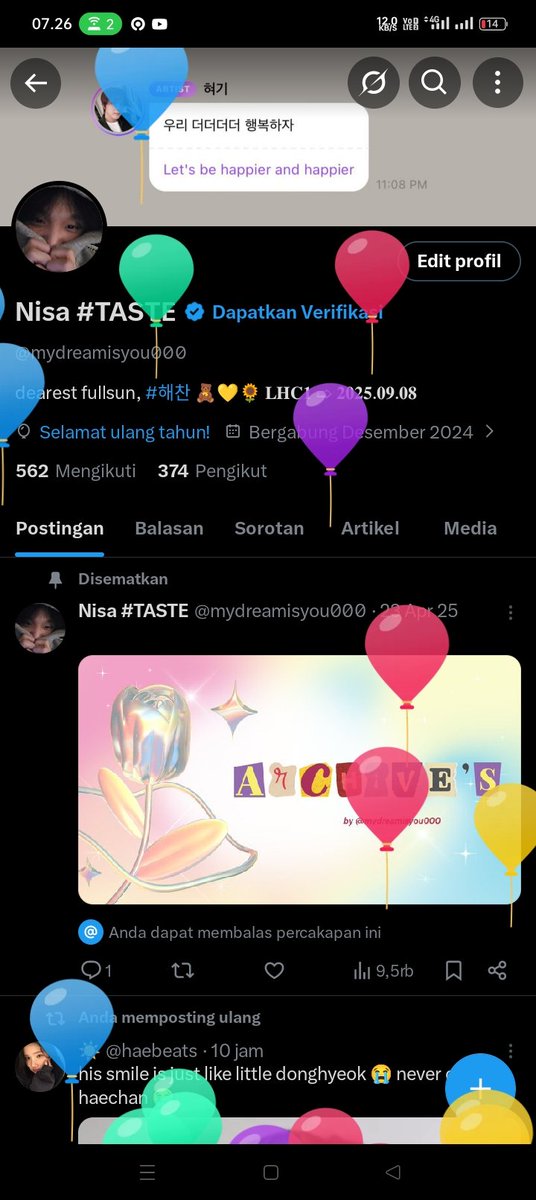 hii guys karna hari ini aku bertambah usia, aku mau GA receh untuk 2 orang masing-masing 15k 🫶🏻

syaratnya : 
🌻RT &amp; like
🌻doain yang baik² untuk kita semua yaa

end jam 9 malam nantii, good luck all 😻