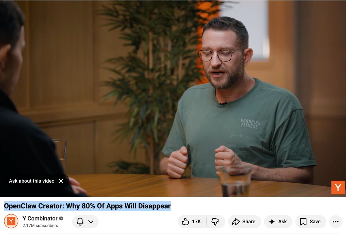 Why 80% of apps WILL disappear.

Ever since I set up my Kaiser skill on <a href="/openclaw/">OpenClaw🦞</a>, I've conversed with the nurse about Ryder's fever, checked in on the baby's four-month checkup, and looked up a health metric from a year ago — all from my phone, using voice input through