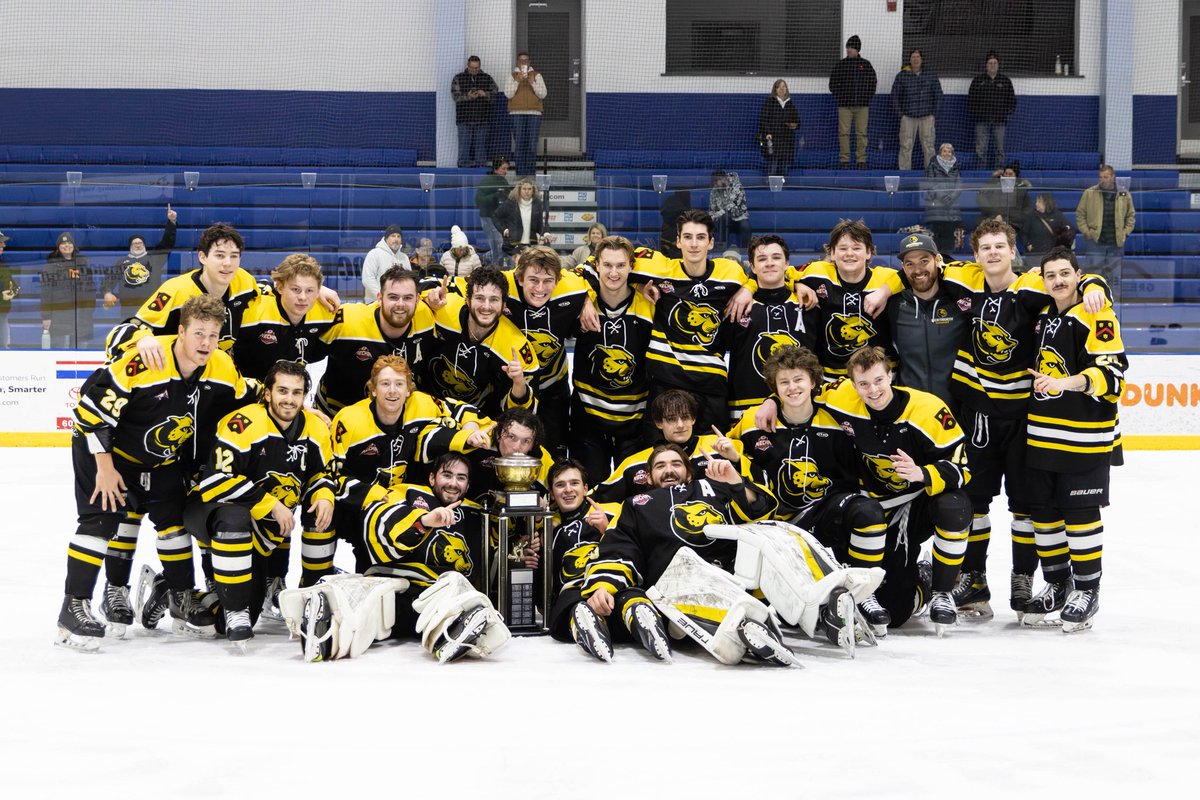 WITClubHockey's tweet photo. Your Wentworth Leopards are the 2026 NECHA Colonial Conference Champions! 🏆 https://t.co/QwrI40SkTD