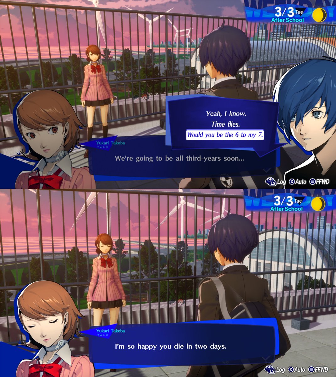 makoto still tryna flirt with yukari 🤣