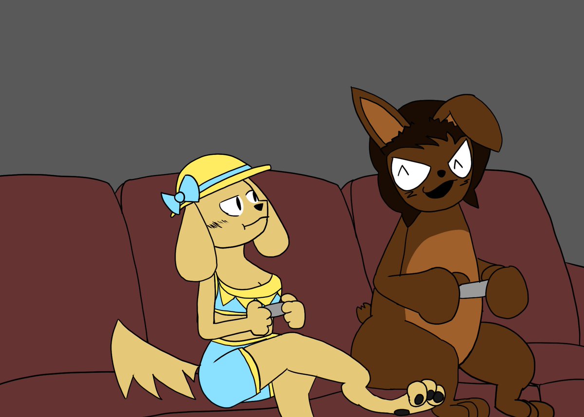 AltFart1399's tweet photo. "Feels so great to be playing video games with my Valentine!" - 🐰

"Its March..." - 🐶 https://t.co/sBme1IdJpO