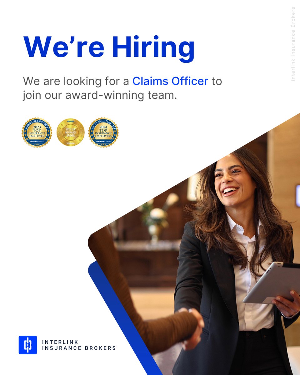 WE’RE HIRING | Claims Officer  

Due to our continued growth, Interlink is seeking an experienced Claims Officer to join our Perth-based team. 

If you’re ready to step into a high-standard claims team we want to hear from you. 
Send your CV to sophiedobson@iibs.com.au