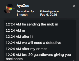 detectivekick's tweet photo. After that insane stream, I didn’t expect @AyeZee to actually pull through with his surprise 😍

Really appreciate the free duffel bag! 🔥❤️

Let me just open the door for these friendly lads waiting outside. I'll keep you guys updated! https://t.co/pd45AiBznm
