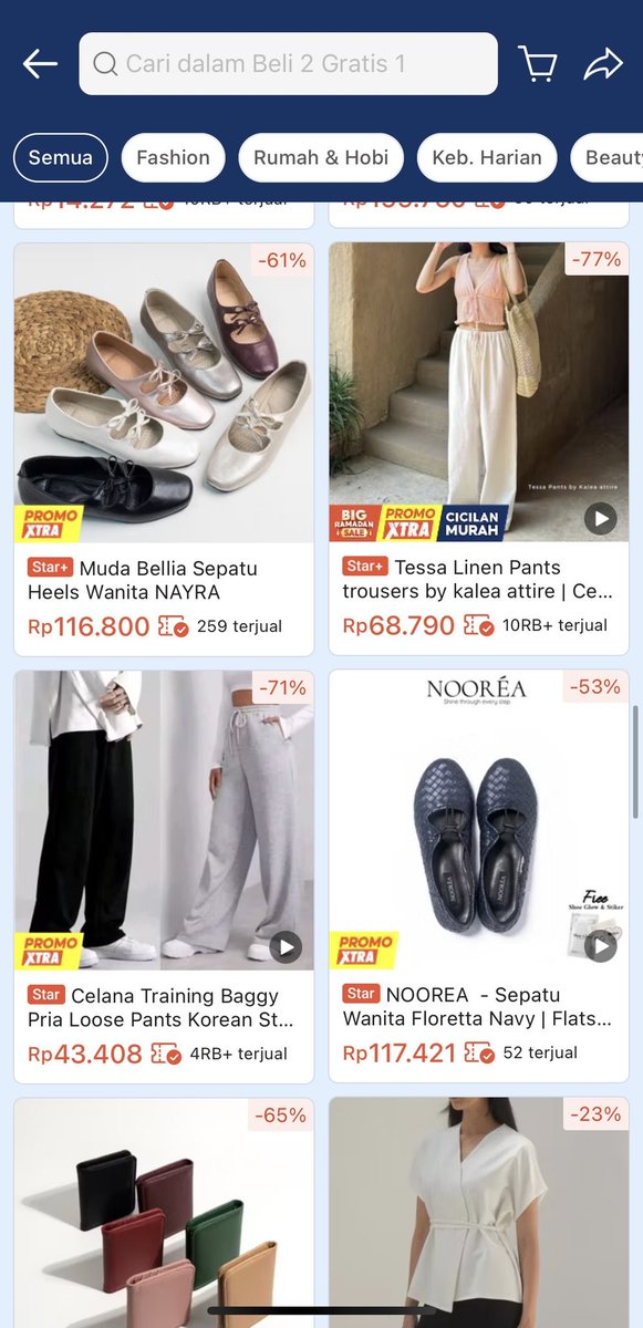 mtsoo_'s tweet photo. tiap ada promo puncak shopee big ramadan sale hari ini rasanya wajib ikutan, apalagi kalo ada beli 2 gratis 1 #ShopeePromoPuncakHarilni https://t.co/tnVJbtGCb0