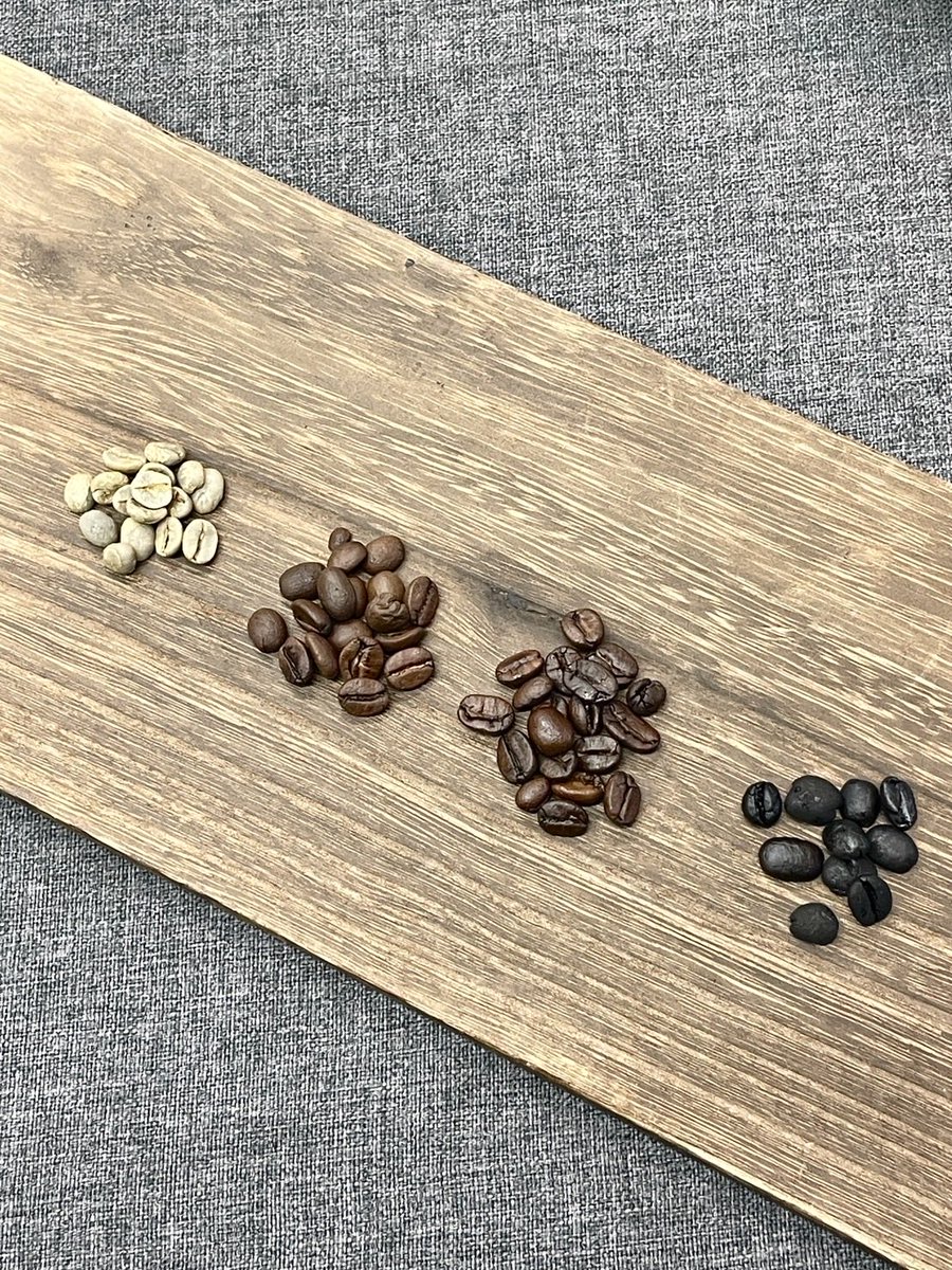 takecoffeelab's tweet photo. お客様によく聞かれます。

「浅煎りと深煎りって、何が違うの？」

ざっくり言うと、

浅煎りは、焼き時間が短め。
焦げが少なく、豆の個性が出やすい。
豆によっては、酸味を強く感じます。

深煎りは、しっかり火を入れる。
表面も濃くなり、苦味が出やすい。

焦げると苦くなる。 https://t.co/bTukNriTab