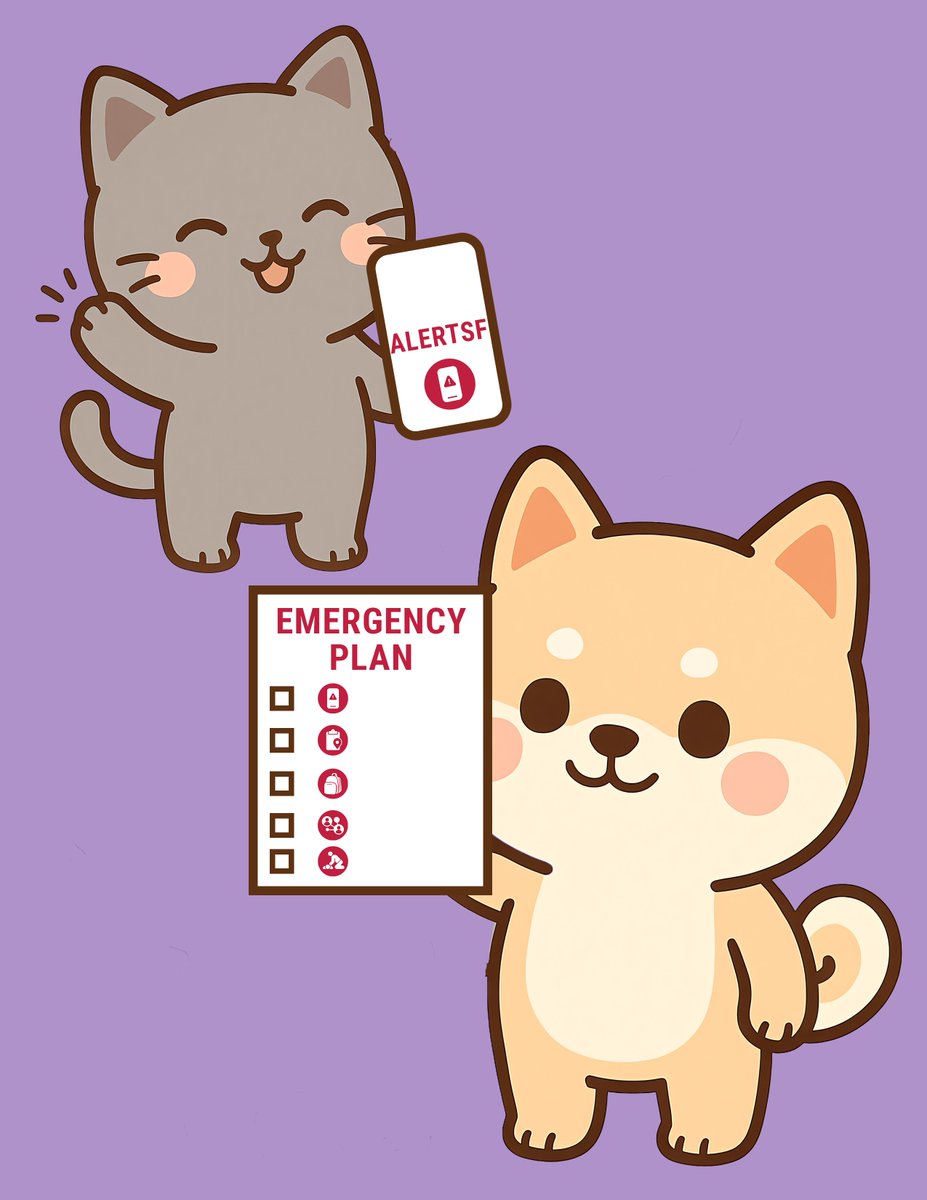 SF_emergency's tweet image. What if cats &amp;amp; dogs had opposable thumbs? We think they would be able to sign up for AlertSF, write out an emergency plan and help gather supplies for their Stay Box &amp;amp; Go Bag. Until then YOU have to help your fur babies get ReadySF.

sfanimalcare.org/services/disas…

#PetPreparedness