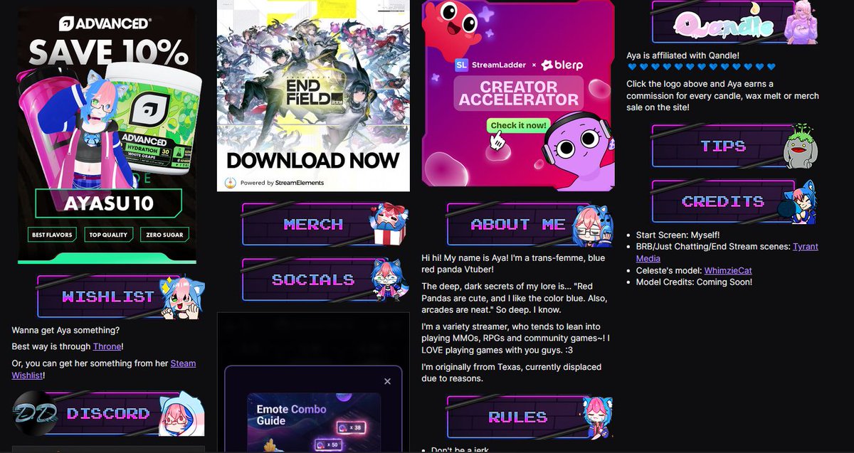 I wish we had more control over the layout and look of the About section on @twitch. 

Like, look at this mess, it's ridiculous. The lack of symmetry and organization makes me wanna scream. ><