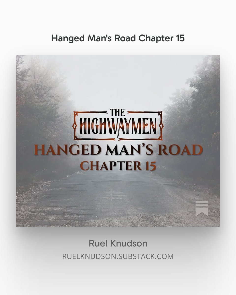 RuelKnudson's tweet photo. Hanged Man's Road: One last night of peace. Lenny finds hope. Tentative, flickering, and dangerously easy to believe in.
#readingcommunity #WritingCommunity #horror #western #BookTwitter
https://t.co/gcIQSPlmlQ https://t.co/iP0l0iQ9Sa