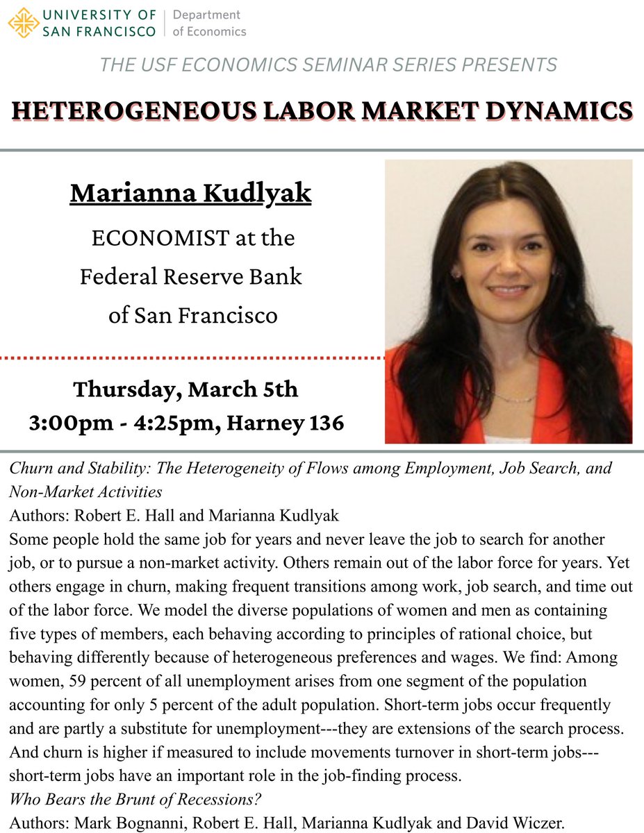 University of San Francisco Economics Department tweet media