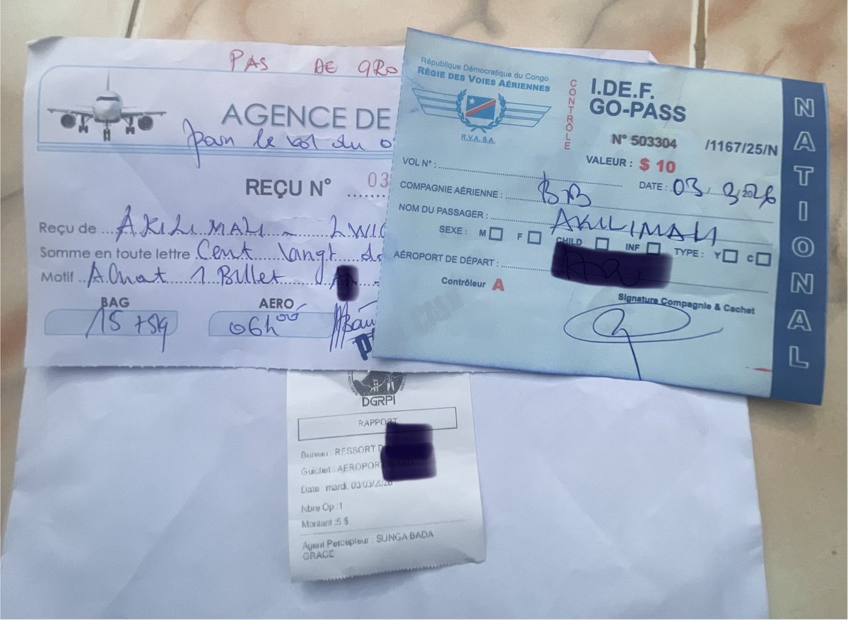 PatientNGANDU0's tweet photo. En RDC, voyager devient un parcours dâobstacles. Taxes floues, #DGRPI, #GO_PASS, taux parallĂšles imposĂ©s sans explication. Ce nâest pas le montant, câest le principe. Transparence, harmonisation et respect des citoyens doivent remplacer lâopacitĂ© qui gangrĂšne nos aĂ©roports https://t.co/GE9yLBHcxY