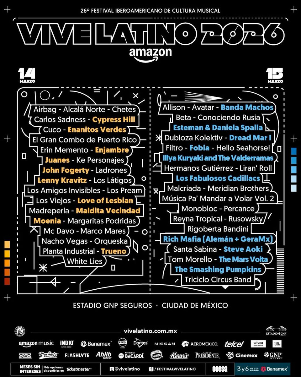 Hoy se alinean los días. Y tú decides a cuál ir 🫵
¿Listo para el Vive? 
#VL26 <a href="/vivelatino/">Vive Latino</a>