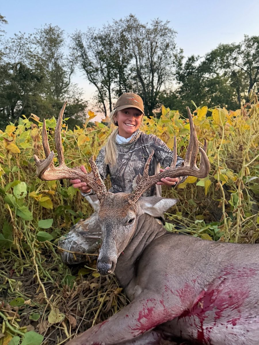 BmNation's tweet photo. We thought the story of @peytonguerrantoutdoors 179” whitetail from this past fall had wrapped up… but it had one more chapter to tell. This past weekend, she found his shed from two years ago! Unreal. 
Congrats girl — so proud of you!! https://t.co/u9WRWtsf3m
