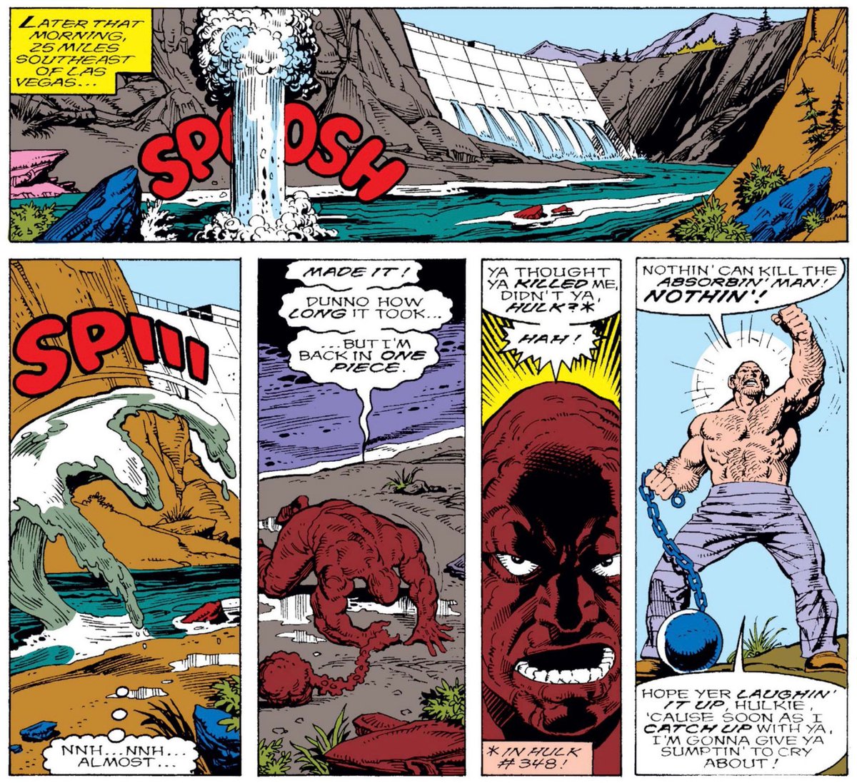 MarvelDailyArt's tweet image. I can’t remember how the Absorbing Man was destroyed back in Incredible Hulk #348 [M7249], but this guy always comes back somehow! Let’s find out how he gets killed in this issue! #marvel #quasar