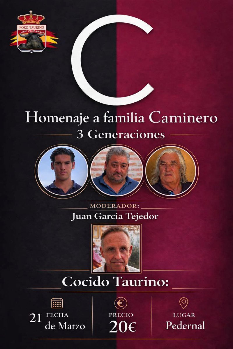 Merecido homenaje del Foro Cultural Taurino Tordesillano a la familia Caminero.Tres generaciones dedicadas al toro bravo.