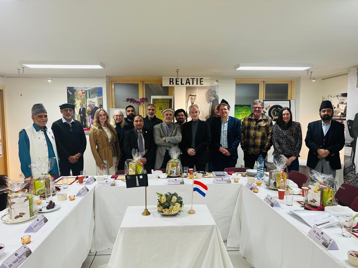 AmjNl92063's tweet photo. New Year Reception for Advocates | The Netherlands 🇳🇱

Hosted by Jamaat Ahmadiyya Netherlands, with special guests Naseem Ahmad Malik (Chairman, IHRC Human Rights Committee) and Harry van Bommel, educator and former Member of the Dutch House of Representatives.

An evening dedicated to dialogue, human rights, and strengthening mutual understanding.

#NewYearReception #HumanRights #Dialogue #Netherlands