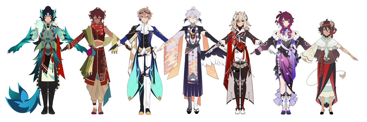 ON MY SOUL THIS IS THE FINAL OC LINEUP. IF I MAKE A NEW  GENSHIN OC I WILL DELETE THIS ACCOUNT!!!!!!!!!!!!!!