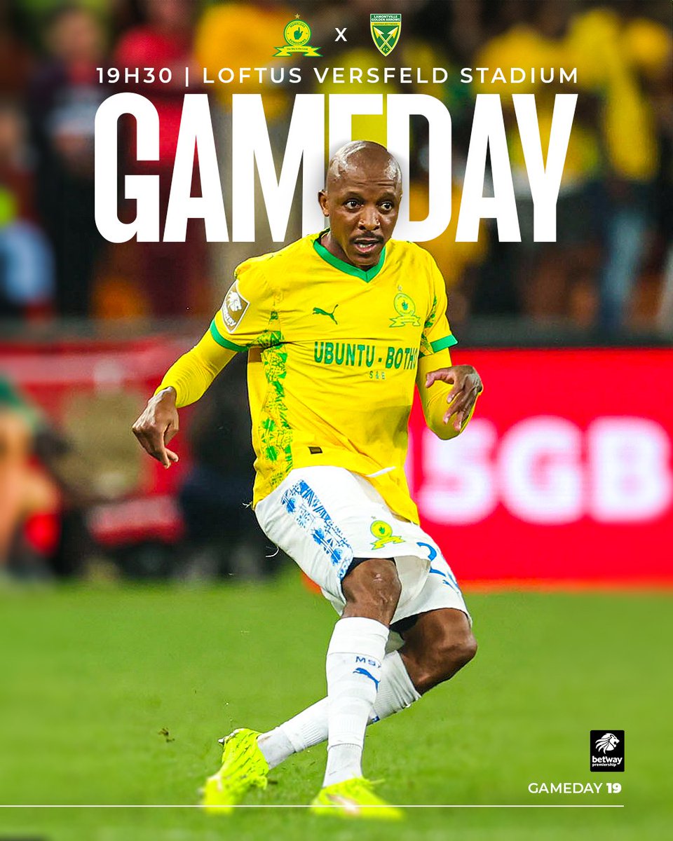 Masandawana's tweet photo. 🚨𝙂 𝘼 𝙈 𝙀 𝘿 𝘼 𝙔🚨

🆚 Golden Arrows 
⏰ 19H30
🏟 Loftus Versfeld Stadium 
📺 SS 208

#Sundowns #BetwayPrem #AreyengMasandawana https://t.co/trgKDBvGL8