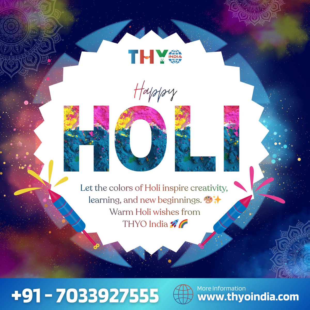 thyoindia's tweet photo. May this festival of colors bring happiness, creativity, and new opportunities to your life.

Team THYO India extends warm Holi wishes to all our team members, clients, friends, and well-wishers.

#HappyHoli #Holi2026 #THYOIndia #FestivalOfColors #HoliCelebration https://t.co/HB6N7I7Rfo