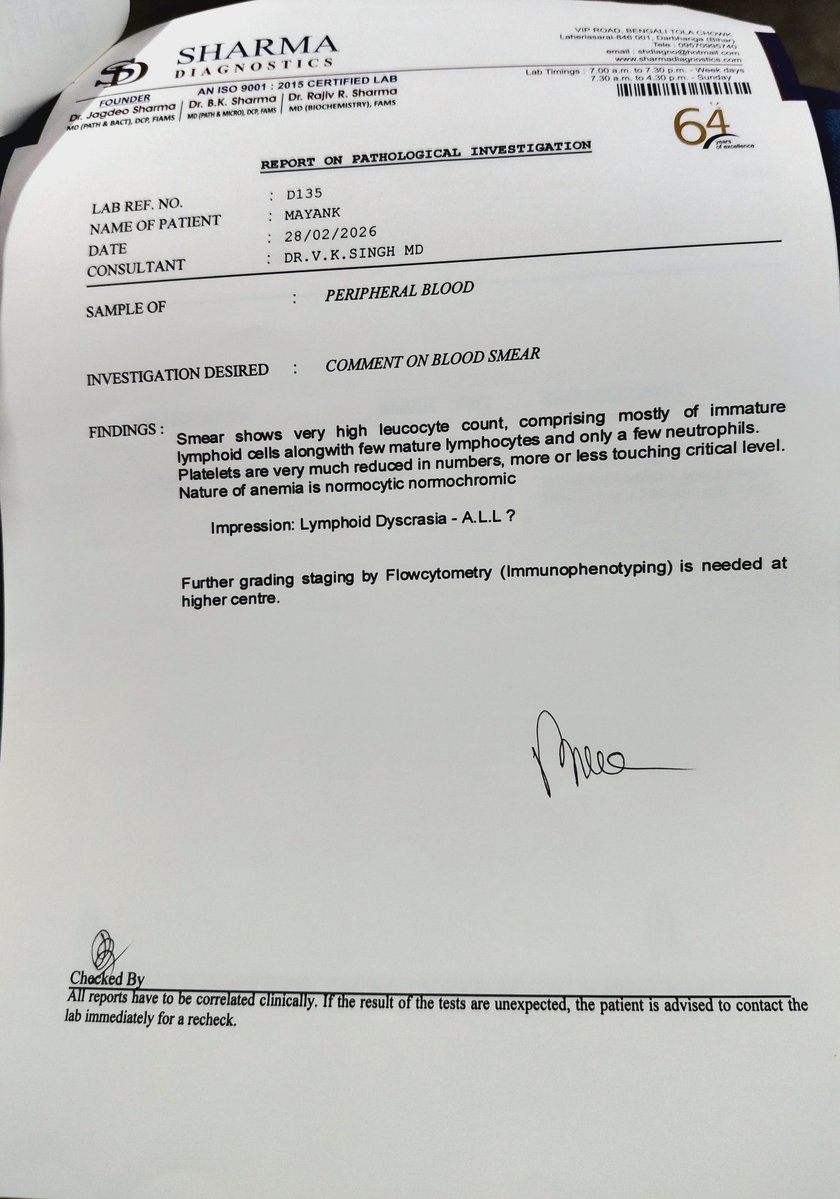 Urgent help needed 🙏

My 5-year-old nephew is suffering from Acute Lymphoblastic Leukemia (ALL) and is admitted in AIIMS Delhi Emergency. Doctors have asked for 6 units of blood urgently for treatment.

My father is currently at AIIMS with the child and he came alone from Bihar.